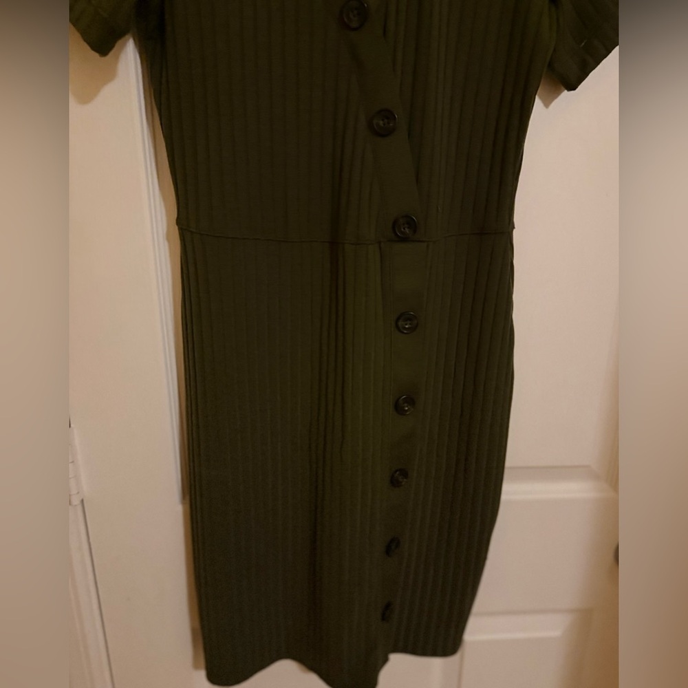 Abercrombie & Fitch - Midi Ribbed Buttoned Dress … - image 3